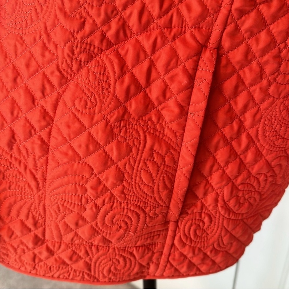 Chicos Quilted Embroidered Orange Jacket size XL Chico’s size 3 - Picture 7 of 10